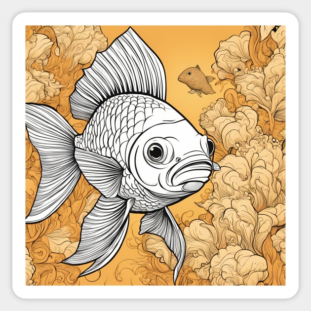 Remarkable Fish Sticker by animegirlnft